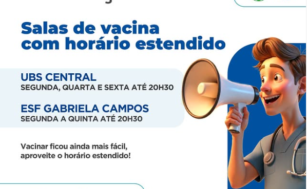 Postos de Saúde de Ribas do Rio Pardo Estendem Horário de Vacinação até 20h30